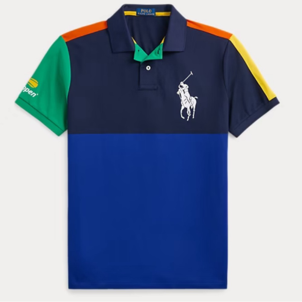 2024 US Open Ball Crew Ralph Lauren Navy Blue Polo Shirt - SIZE LARGE - NWT